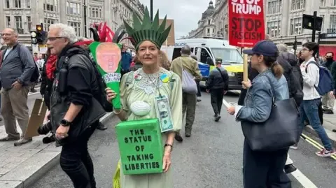 Countless Demonstrators Gather in Heart of London to Challenge President Trump's Second State Visit