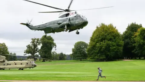 Trump Diverted and Forced to Swap Helicopters En Route to Stansted